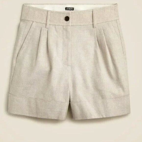 J.Crew Remi Short Oatmeal Beige Size 6 - Picture 1 of 4